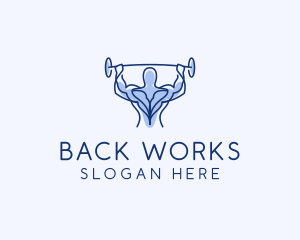 Muscle Gym Fitness Man  logo design