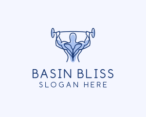 Muscle Gym Fitness Man  logo design