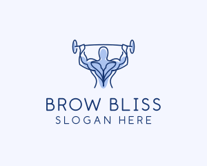 Muscle Gym Fitness Man  logo design