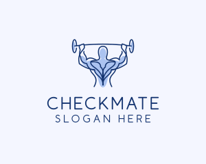 Muscle Gym Fitness Man  logo design