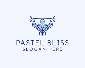 Muscle Gym Fitness Man  logo design