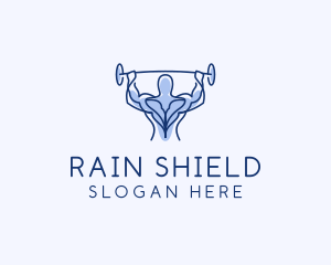 Muscle Gym Fitness Man  logo design