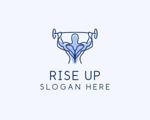 Muscle Gym Fitness Man  logo design