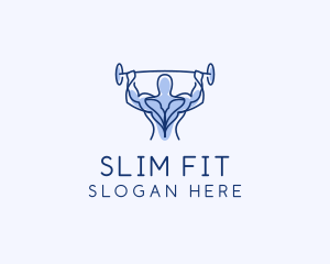 Muscle Gym Fitness Man  logo design