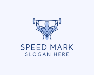 Muscle Gym Fitness Man  logo design