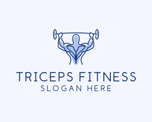 Muscle Gym Fitness Man  logo design