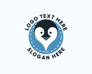 Cute - Penguin Neck Pillow logo design