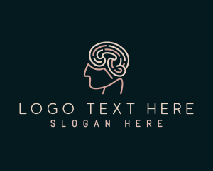 Thought Bubble - Human Brain Mind Psychology logo design