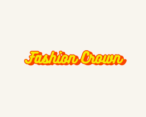 Cursive Retro Fashion logo design