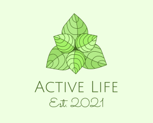 Organic Farm - Mint Green Herbal Plant logo design