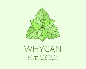 Organic Farm - Mint Green Herbal Plant logo design