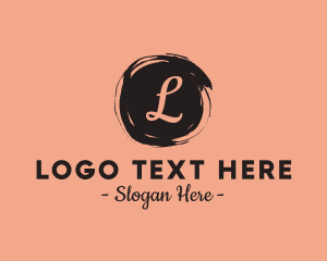 Hand Drawn - Painted Cursive Cosmetics Boutique logo design