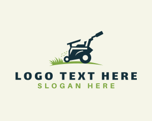 Yard - Grass Lawn Mower logo design