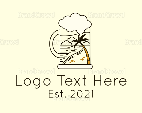 Tropical Beer Mug Logo