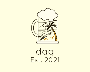 Pub - Tropical Beer Mug logo design