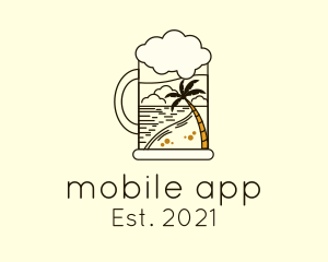 Tropical Beer Mug logo design