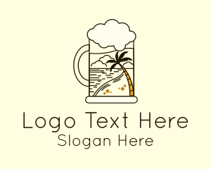 Tropical Beer Mug Logo