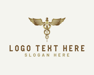 Treatment - Caduceus Staff Medical Health logo design