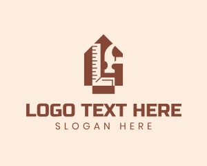 Cabin - Home Construction Tools logo design