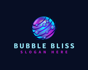 Tech Bubble Sphere logo design