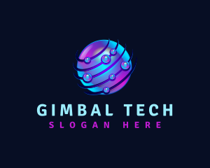 Tech Bubble Sphere logo design