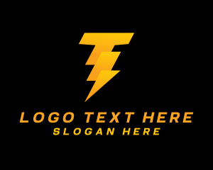 Electricity - Electrical Thunderbolt Power logo design