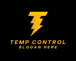 Electrical Thunderbolt Power logo design