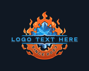 Airflow - Fire Ice Temperature logo design