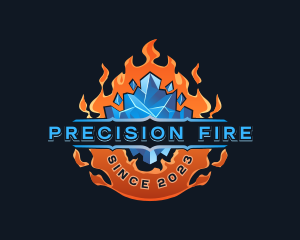 Fire Ice Temperature logo design