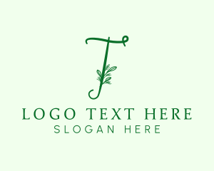 Environment - Natural Elegant Letter T logo design
