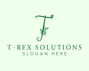 Natural Elegant Letter T logo design