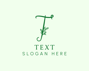 Natural Elegant Letter T logo design