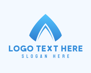 Triangular - Arrow Business Letter A logo design