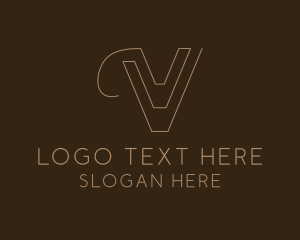Startup Business Letter V logo design