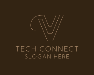 Startup Business Letter V Logo