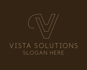 Startup Business Letter V logo design