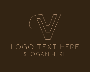 Hotel - Startup Business Letter V logo design