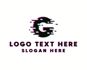 Cyberspace - Cyber Glitch Letter G logo design