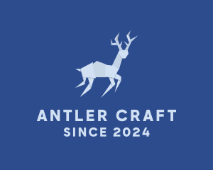 Deer Antler Origami  logo design