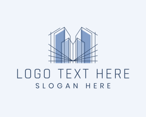 Storhouse - Building Blueprint Architecture logo design