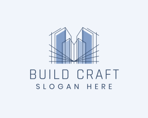 Building Blueprint Architecture logo design