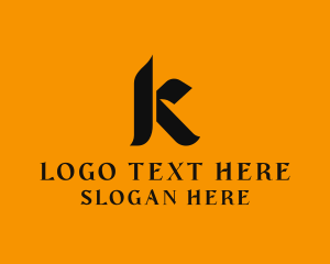 Negative  Space - Modern Creative Letter K logo design