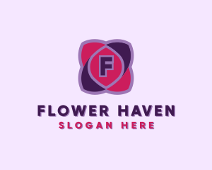 Botanical Flower Petals logo design