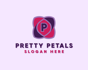 Botanical Flower Petals logo design