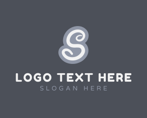 Application - Funky Cursive Letter S logo design