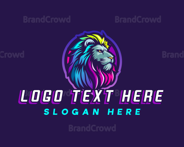 Colorful Lion Pride Logo