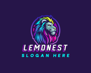 Colorful Lion Pride Logo