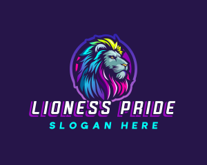 Colorful Lion Pride logo design