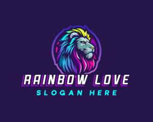 Colorful Lion Pride logo design