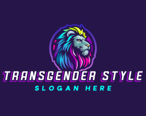 Transgender - Colorful Lion Pride logo design